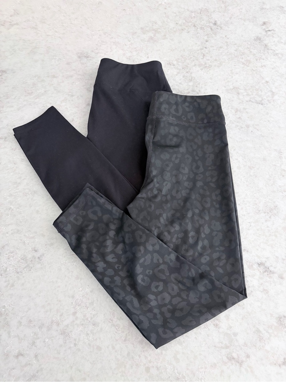 Girls Black and Animal Print Leggings Bundle - Size XL